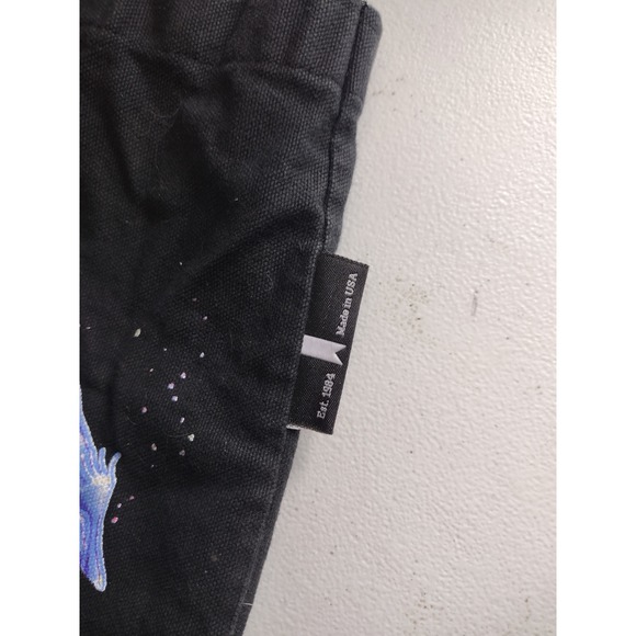 Out of Print Hitchhikers Guide to the Galaxy Tote Bag Black Canvas Dont Panic - Picture 5 of 7